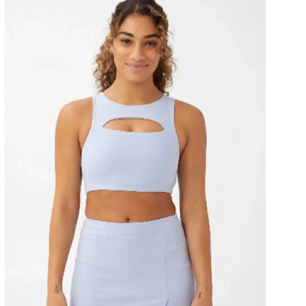 COTTON ON Women's Smoothing Cut Out Vestlette Top Blue iced sky